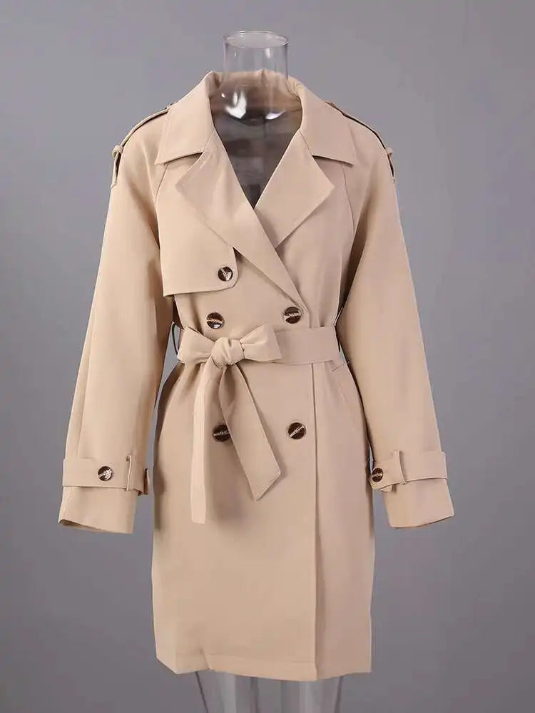 Luxury Pleated Trench Coat