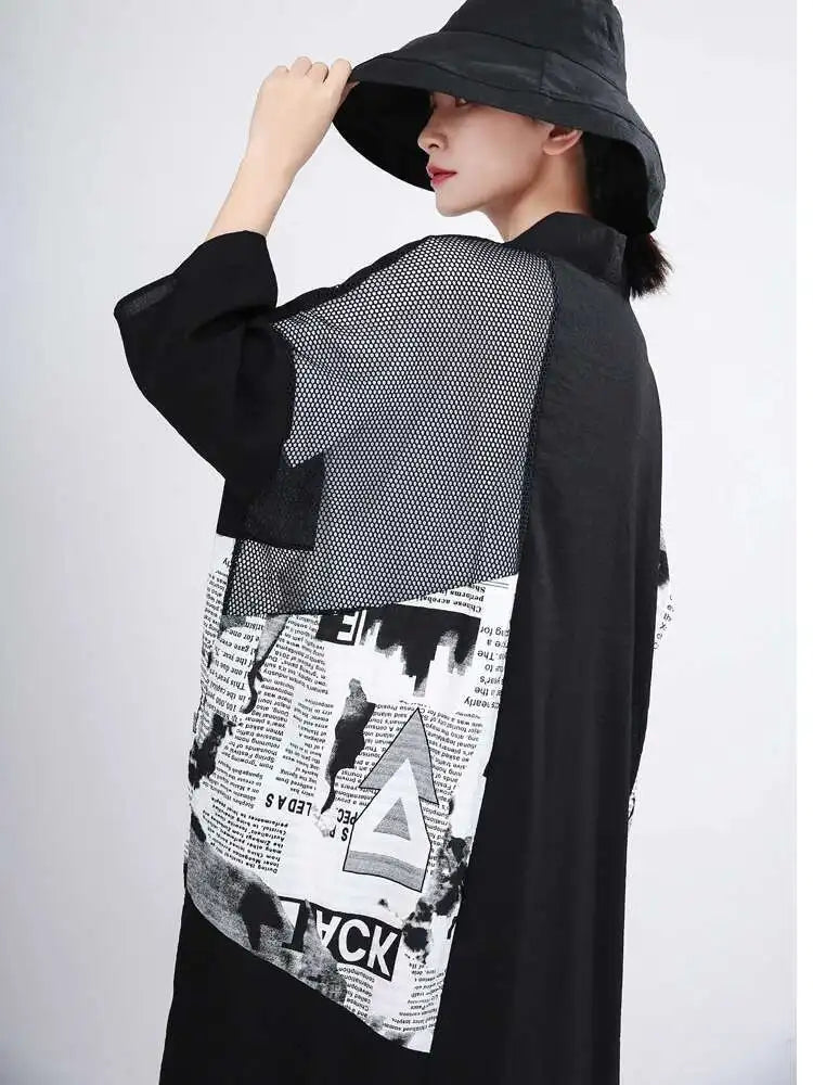 Luxury Oversized Newspaper Cardigan