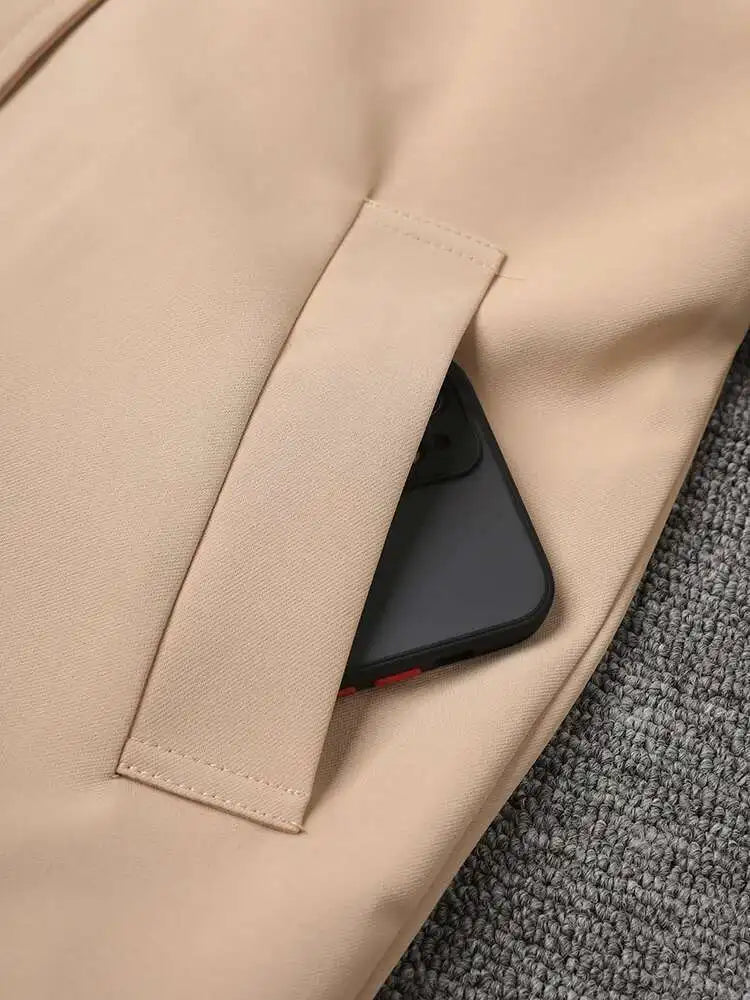 Luxury Pleated Trench Coat