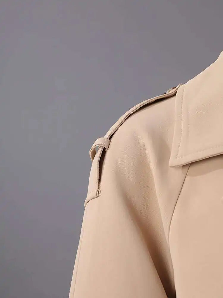 Luxury Pleated Trench Coat