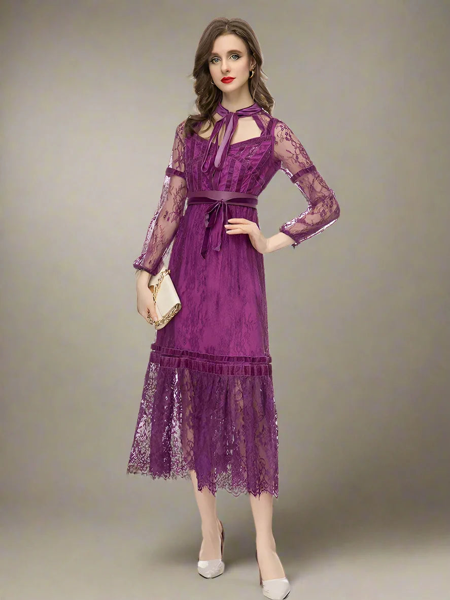 Luxury Lace Fit & Flare Dress