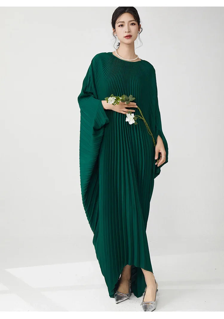 Luxury Designer Pleated Maxi Kaftan Dress