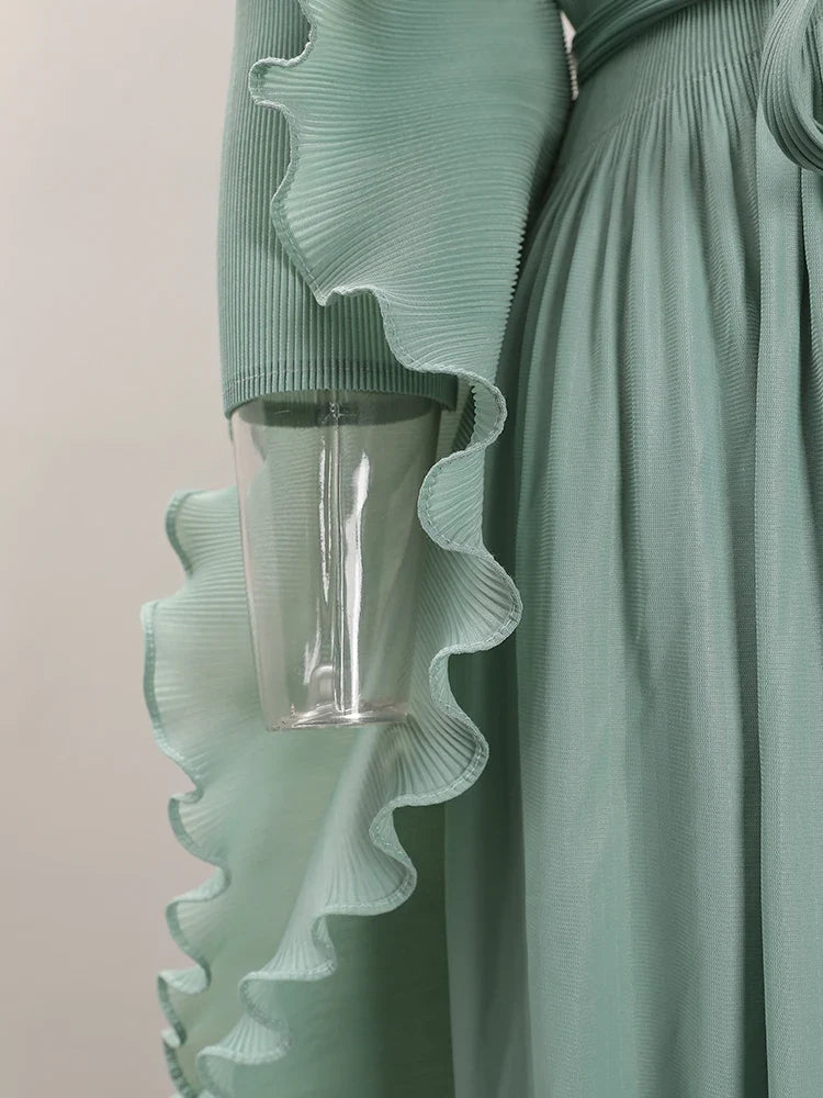 Elegant Truly Pleated Flowy Dress