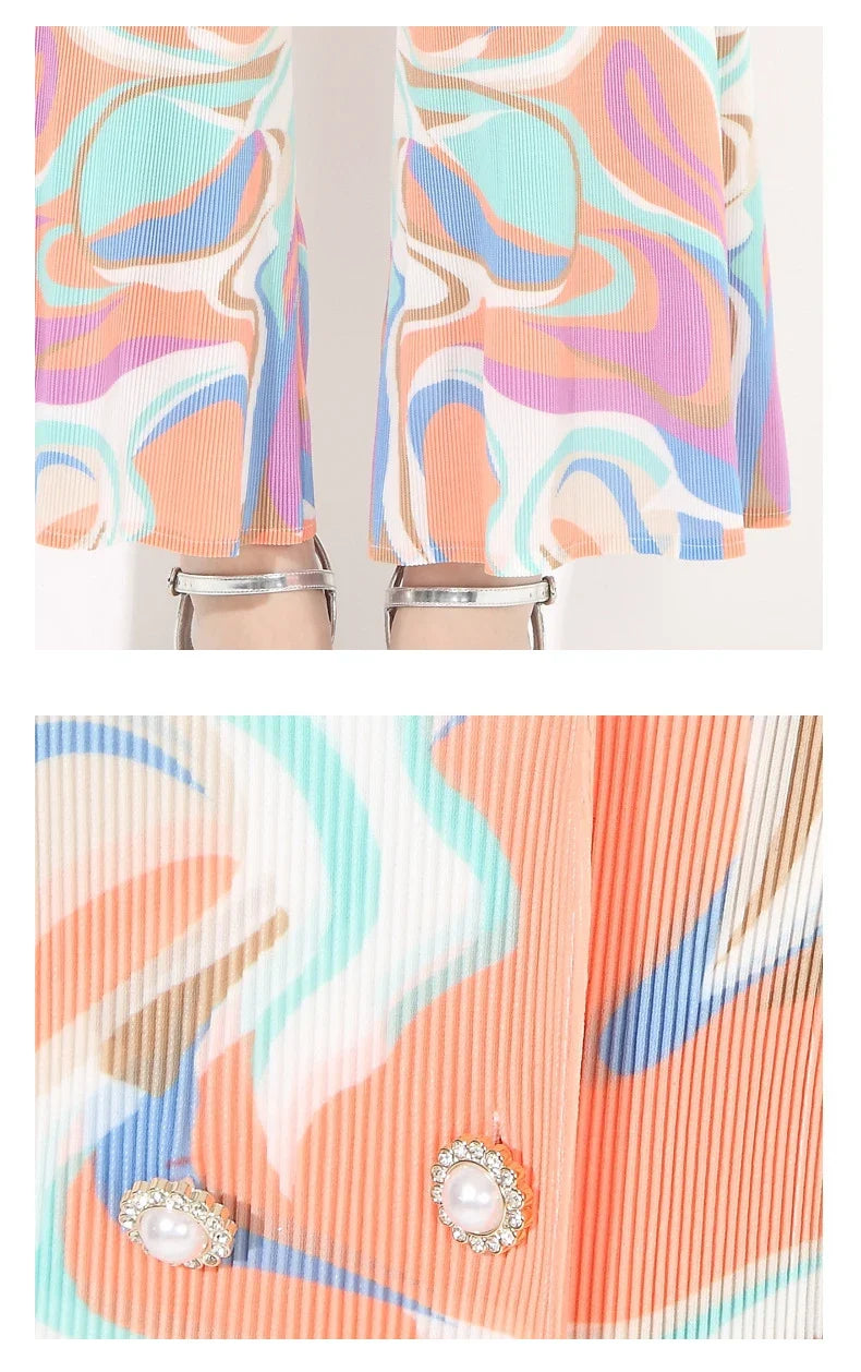 Truly Pleated Swirl Suit Set