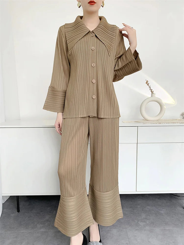 Sophisticated Luxury Plissé Top