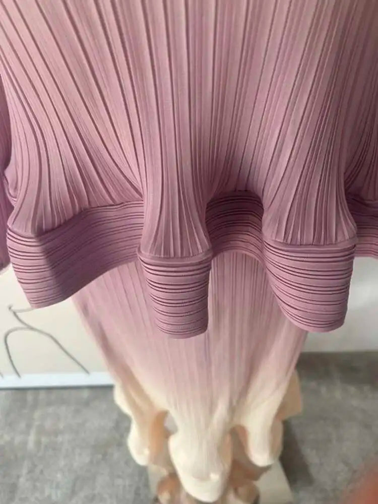 Couture Ombre Plissé Skirt & Top