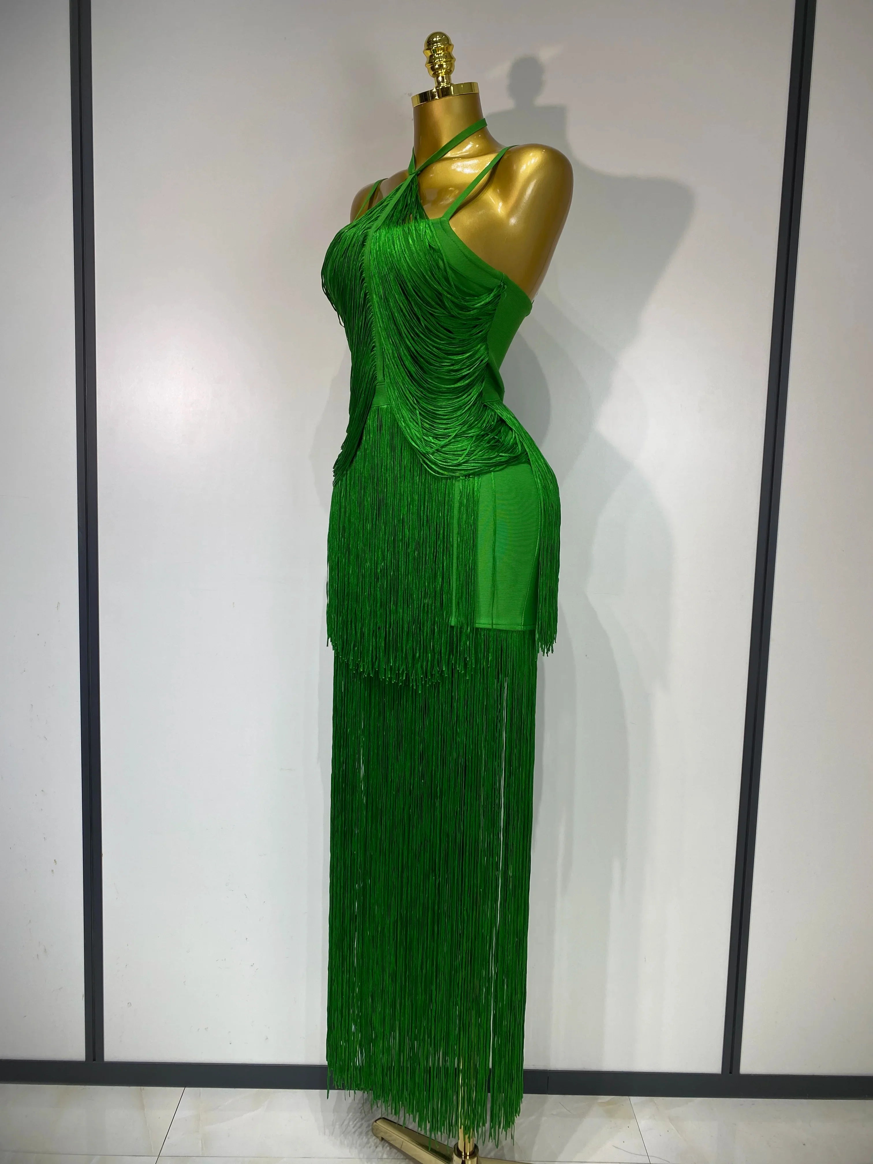 Luxe Fringe Cocktail Midi Dress
