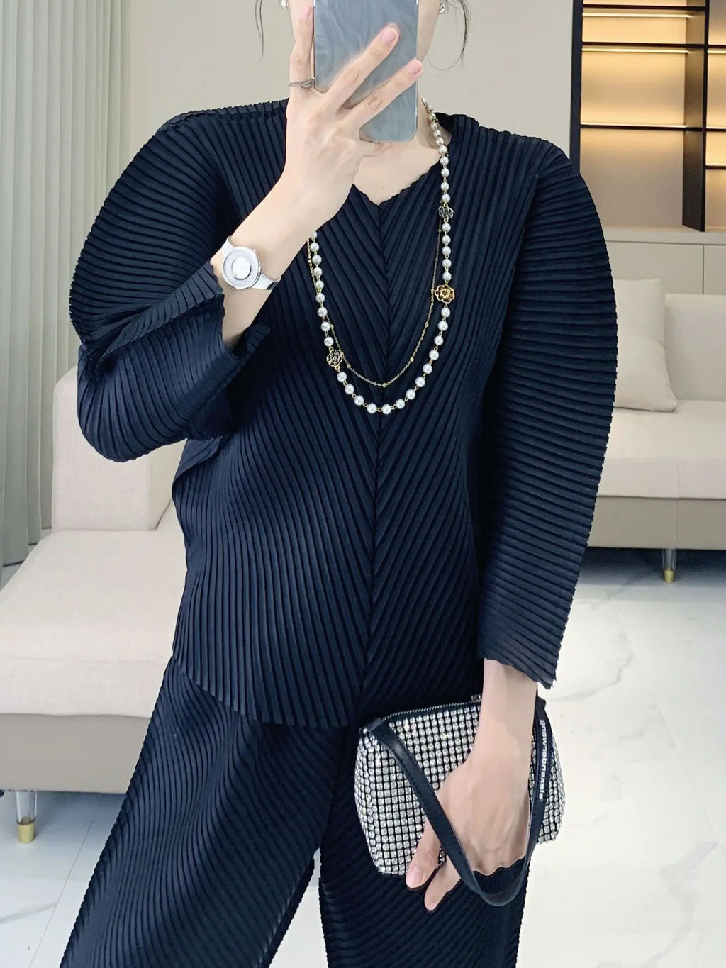 Luxe Pleated Co-ord Pants Set