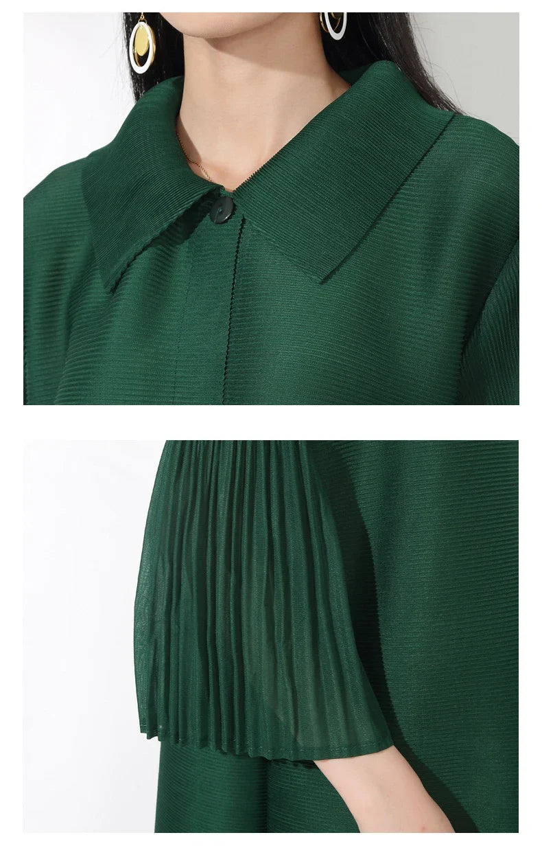 Pleated Japanese Extra Long Coat
