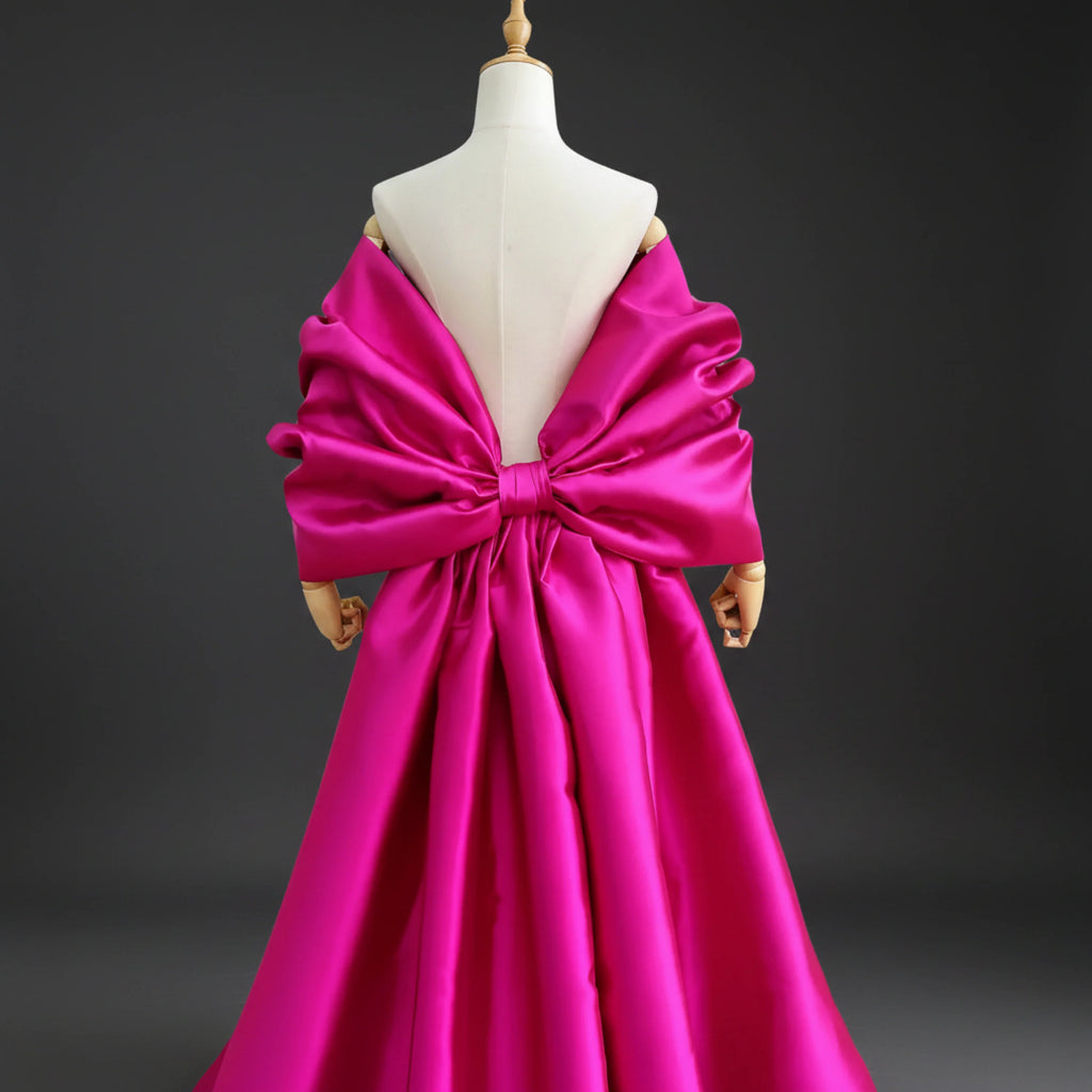 Luxe Oversized Off-Shoulder Bowknot Shawl