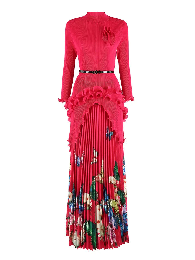 Petite Japanese Pleated Butterfly Skirt Set