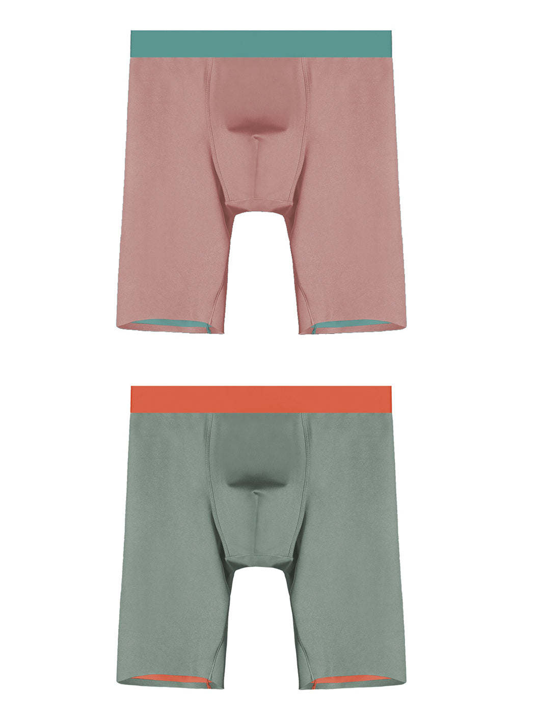 2 Pack Men's Active Flyless Boxer Briefs