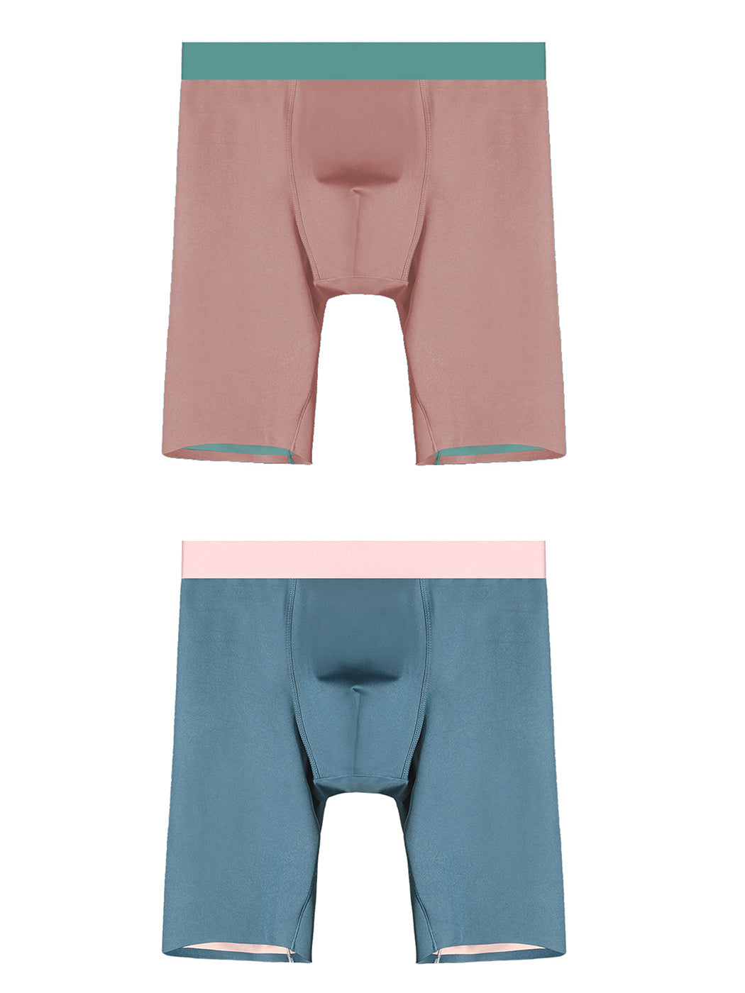 2 Pack Men's Active Flyless Boxer Briefs