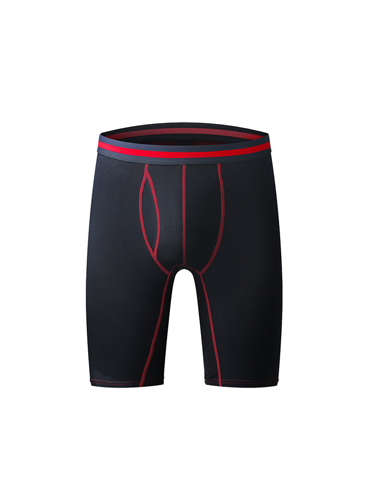 Men's Soft Cotton Boxer Briefs With Open Fly