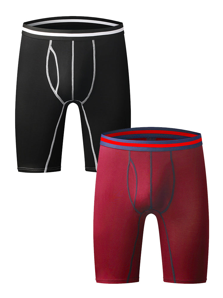 Men's Soft Cotton Boxer Briefs With Open Fly