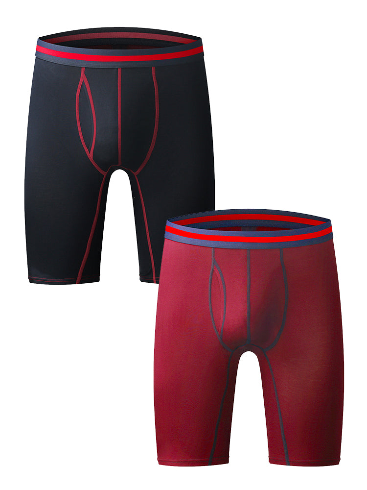 Men's Soft Cotton Boxer Briefs With Open Fly