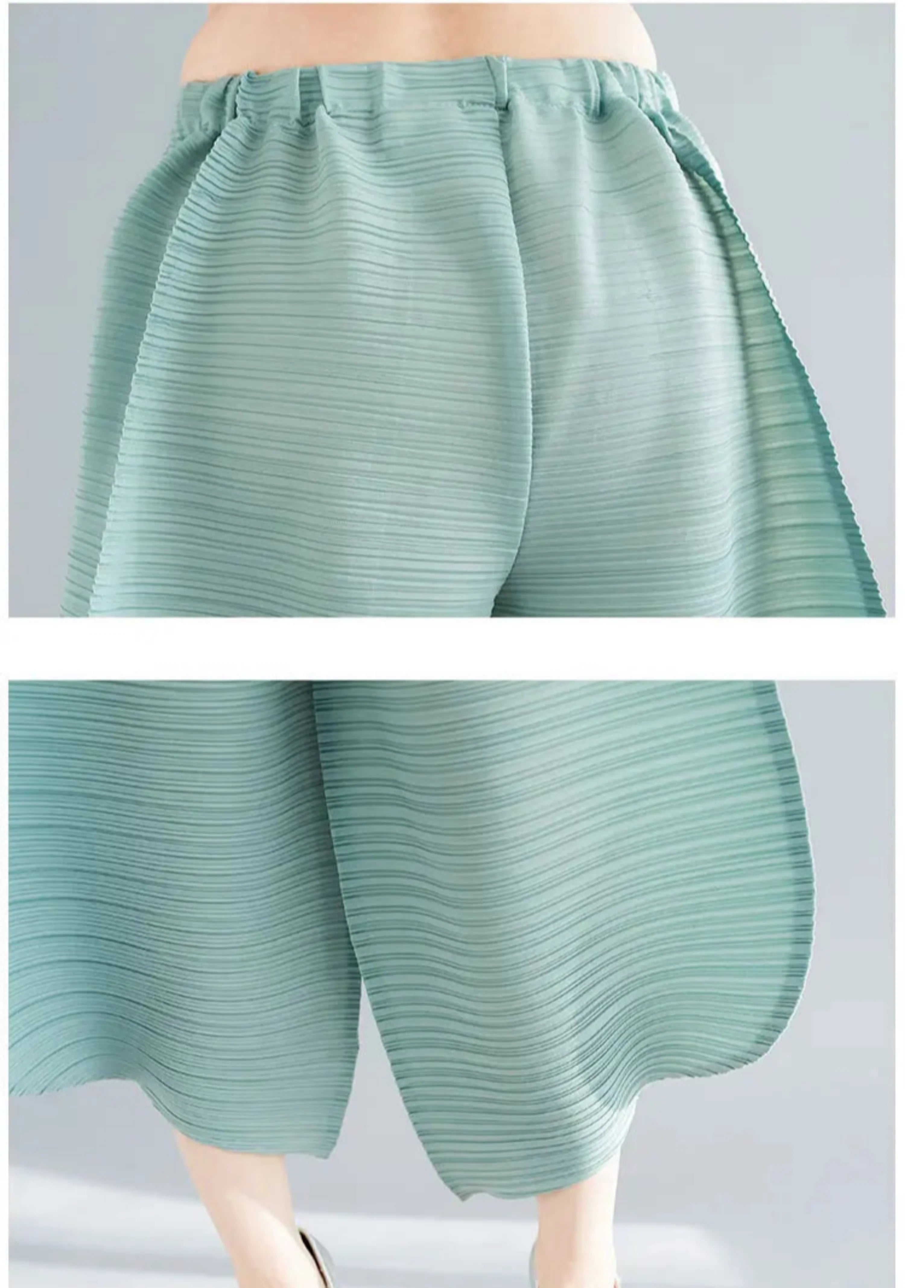 Luxe Japanese Plissé Pull On Trouser