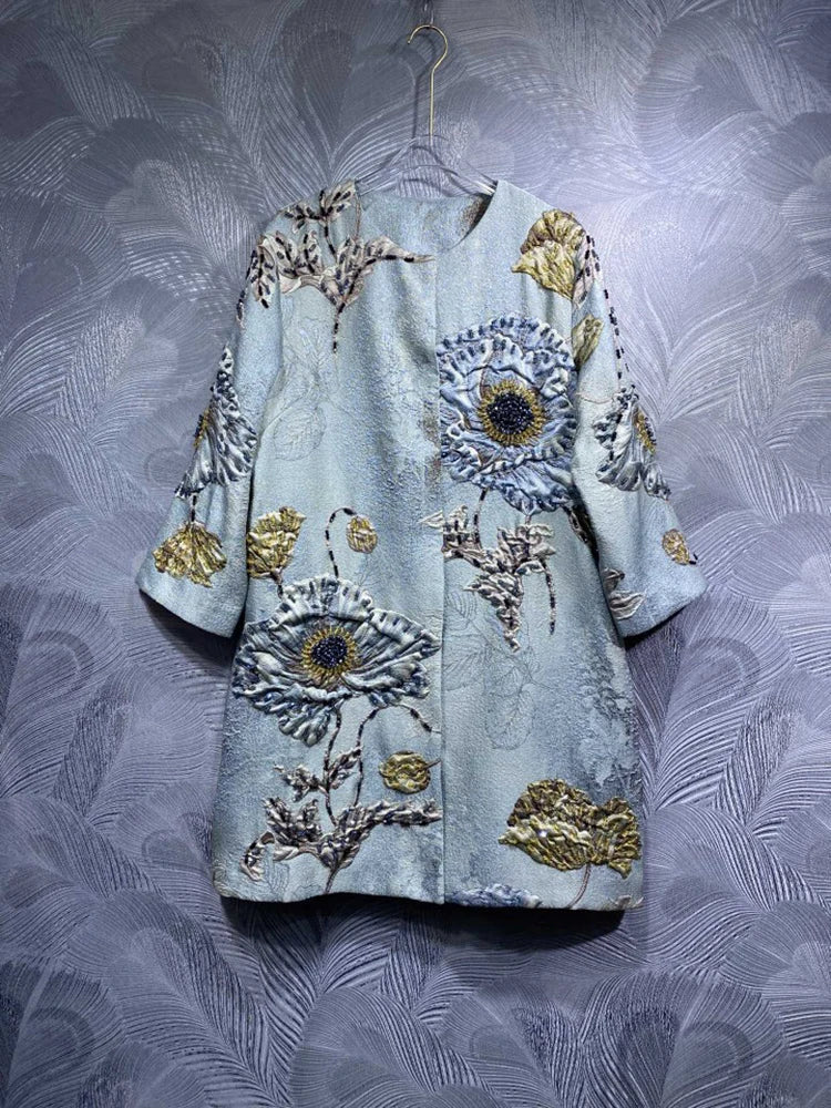 Couture Beaded Floral Coat
