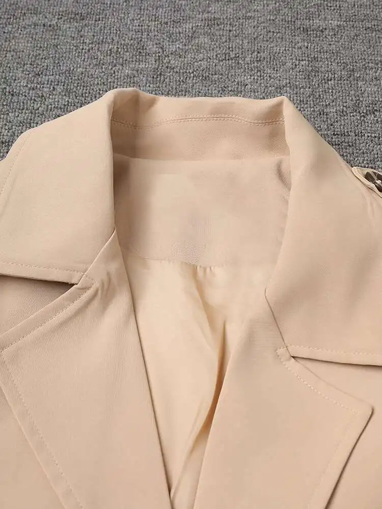 Luxury Pleated Trench Coat