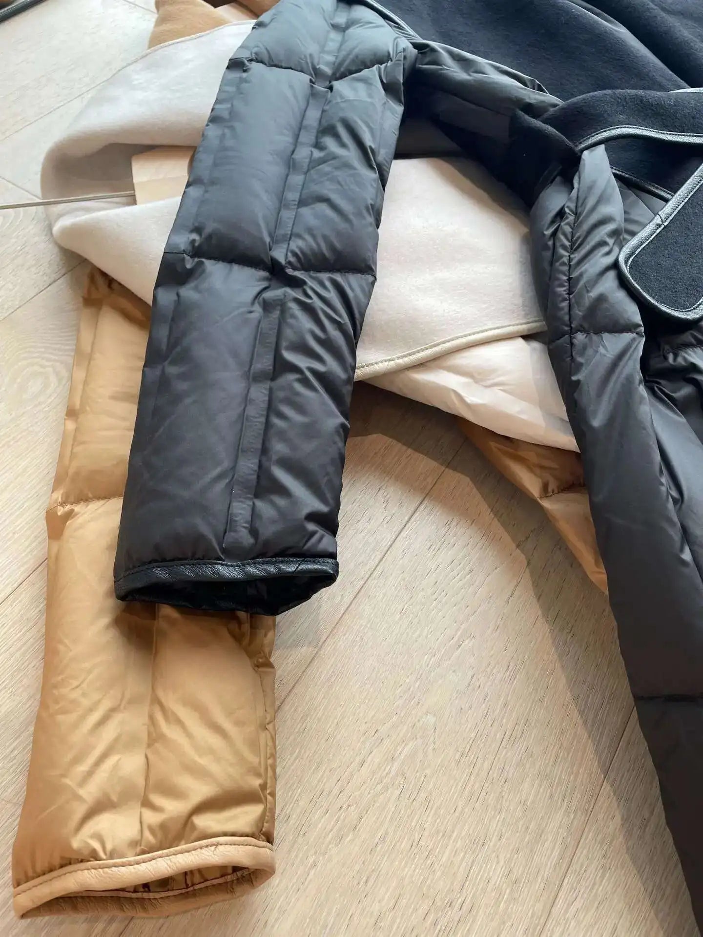 Luxe Wool-Blend Quilted Coat