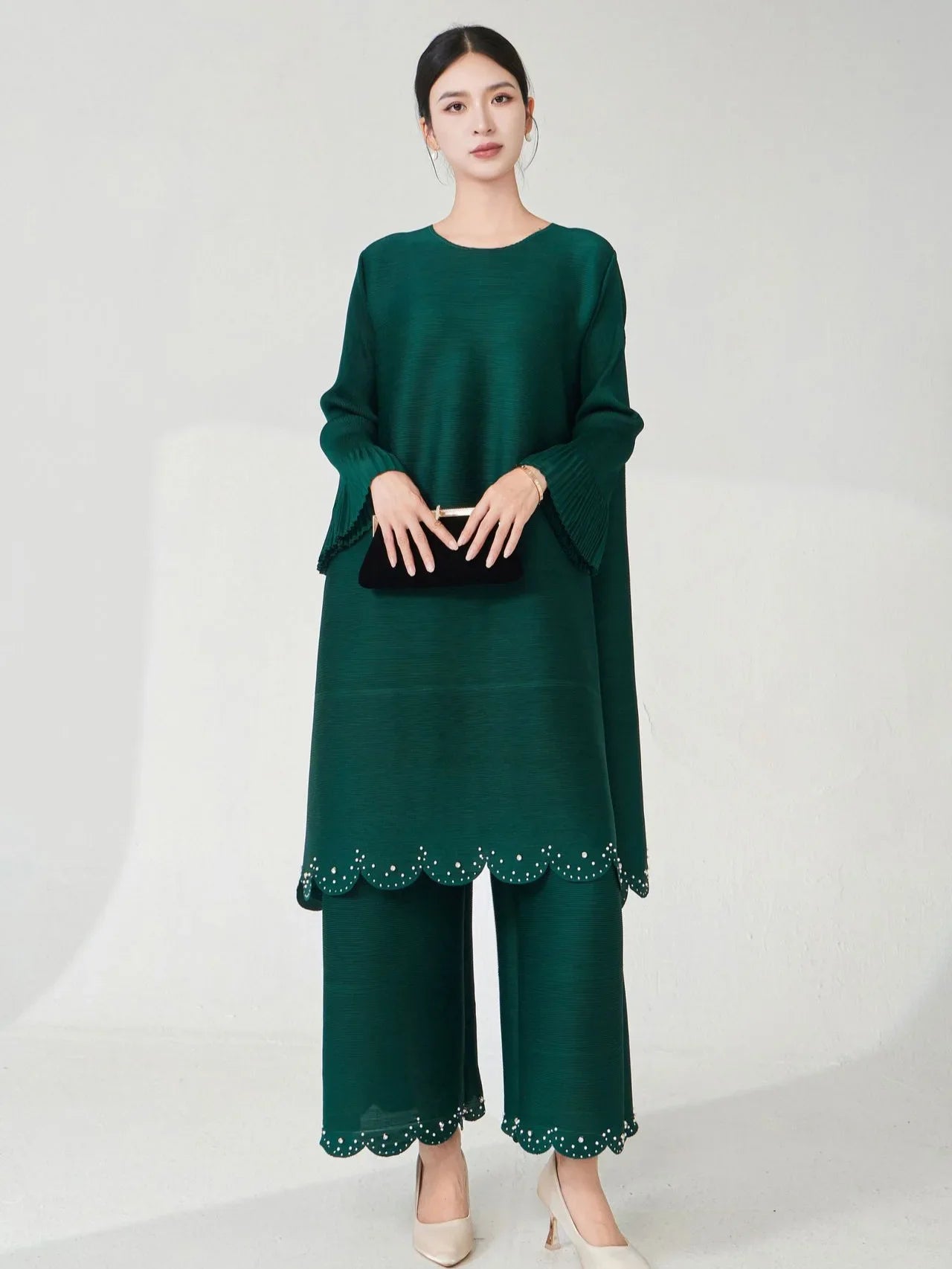 Plissé Japanese Pearl 2-Piece Set