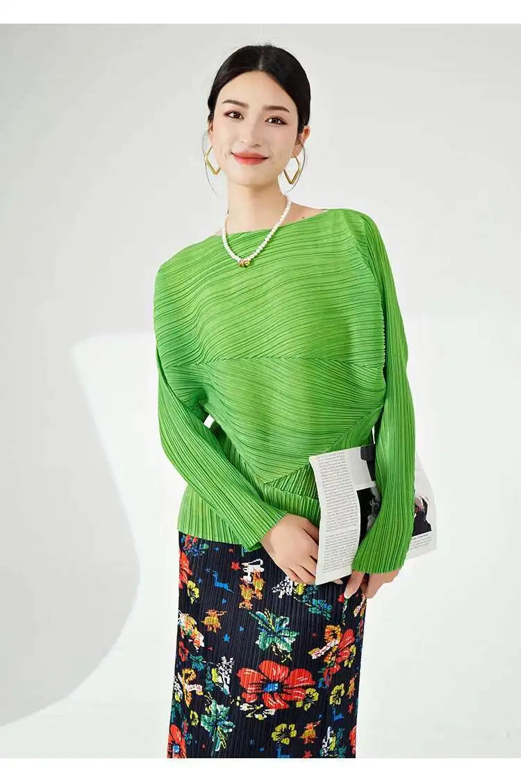 Luxury Plissé Casual Blouse