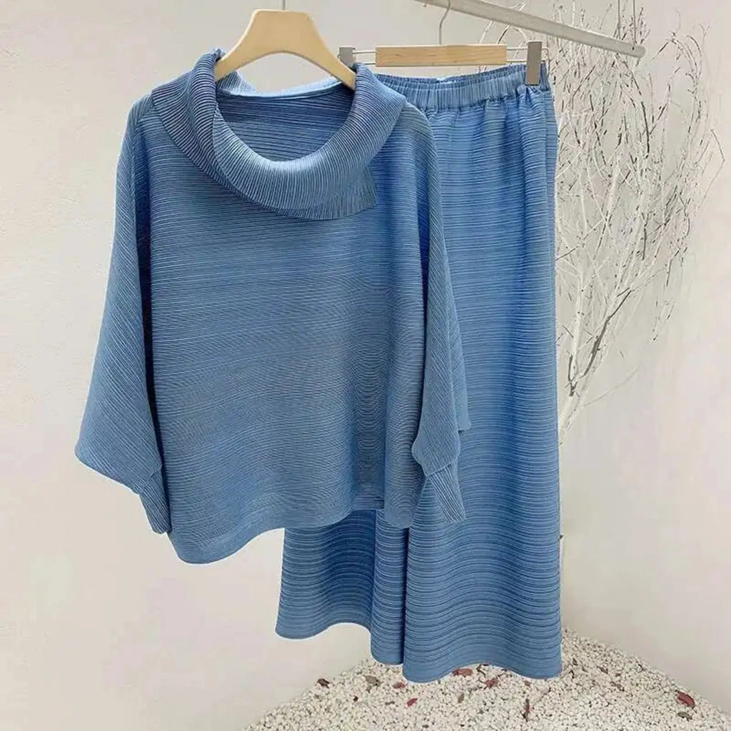 Comfortable Plissé Top & Pant Set