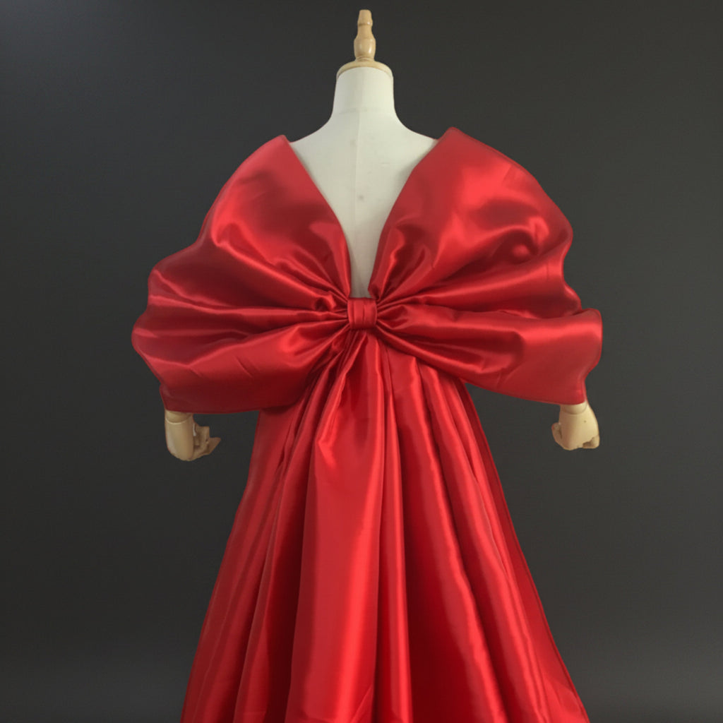 Luxe Oversized Off-Shoulder Bowknot Shawl