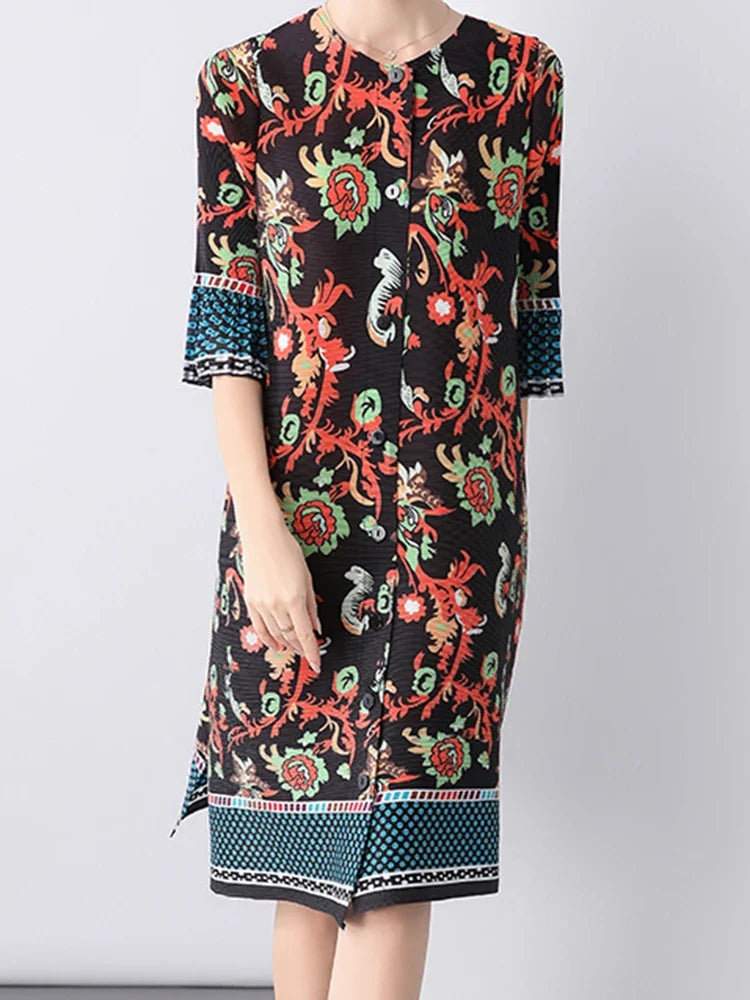Luxury Pleated Three Quarter Cardigan