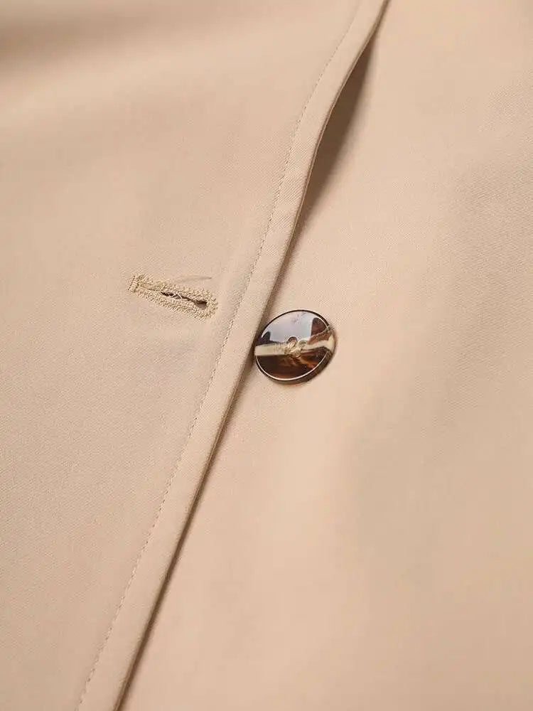 Luxury Pleated Trench Coat