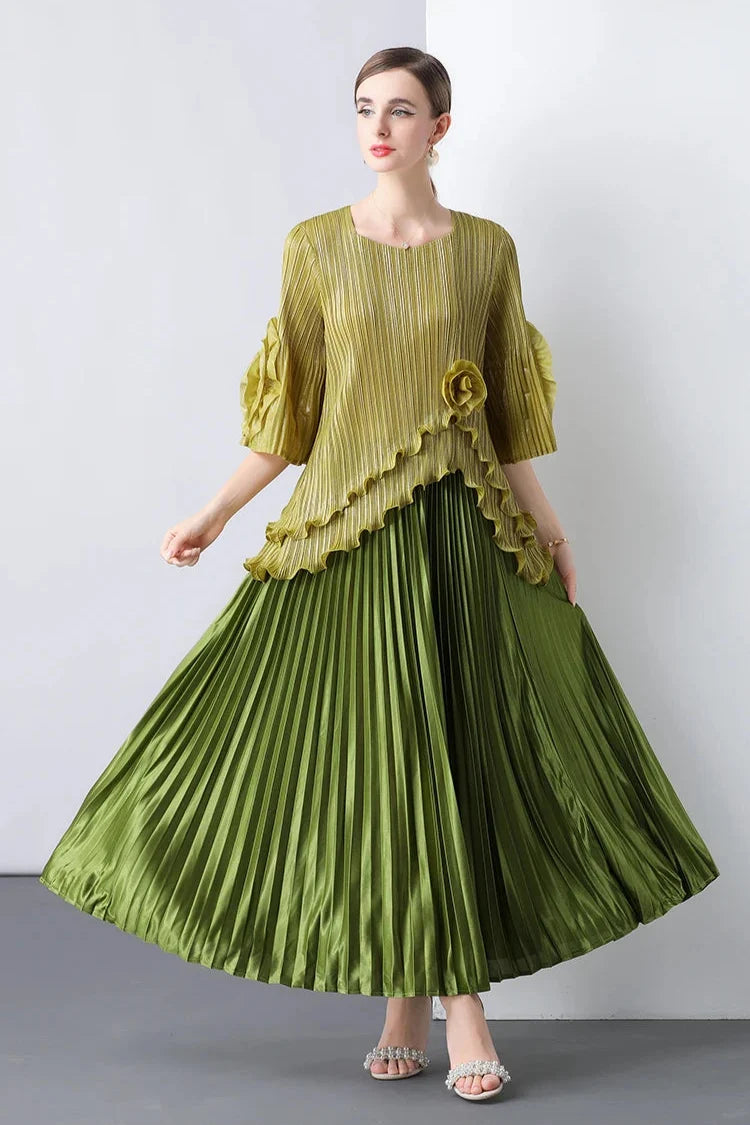 Truly Pleated Top with Luxury Skirt