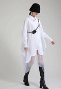 Avant-Garde Asymmetric Hem Tunic Dress