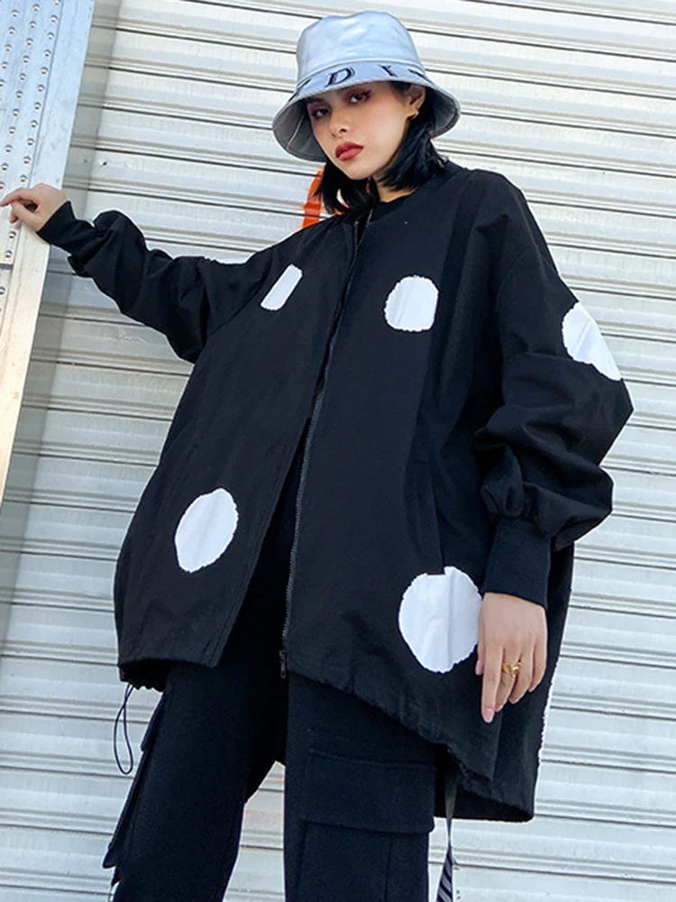 Luxe Oversized Polka Dot Jacket