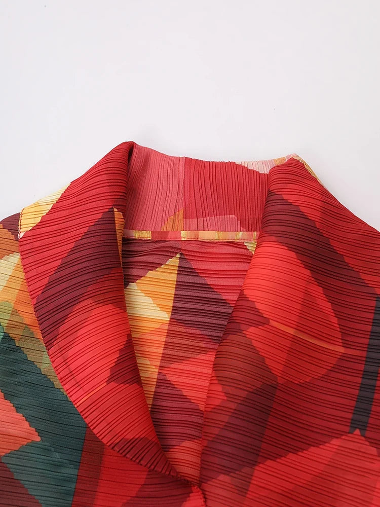 Truly Pleated Geometric Coat