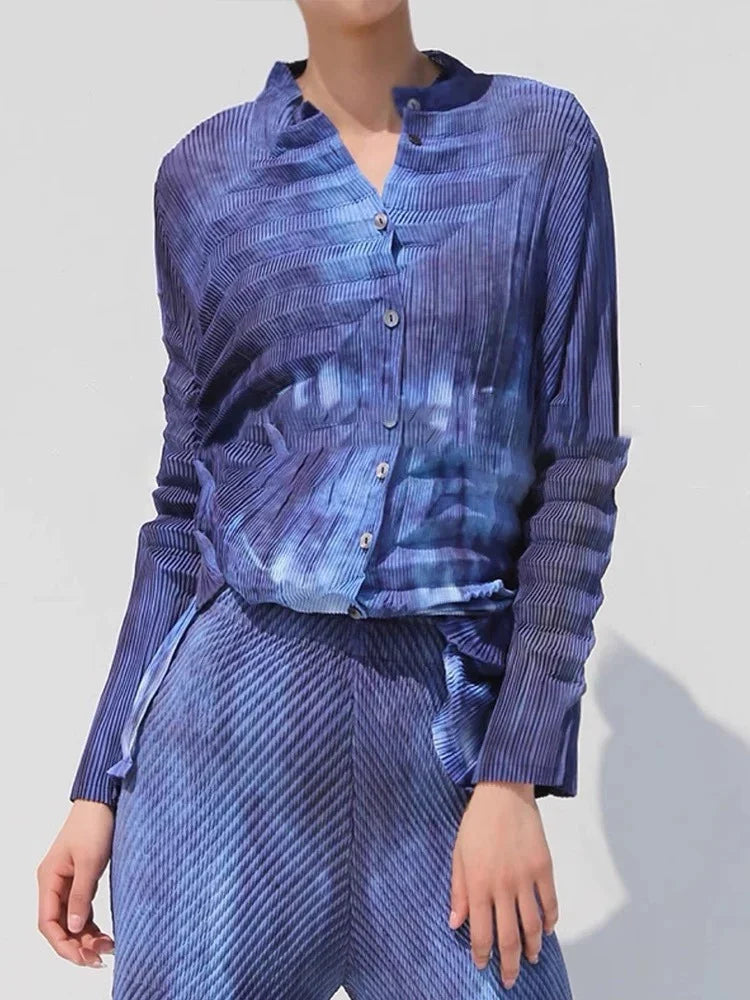 Luxe Pleated Lightweight Cardigan