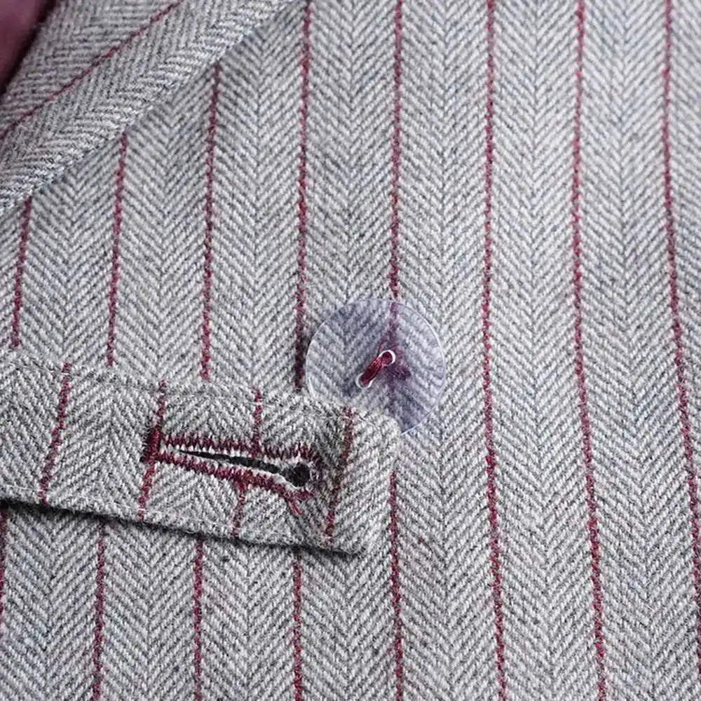 Luxury Pinstripe Asymmetric Blazer