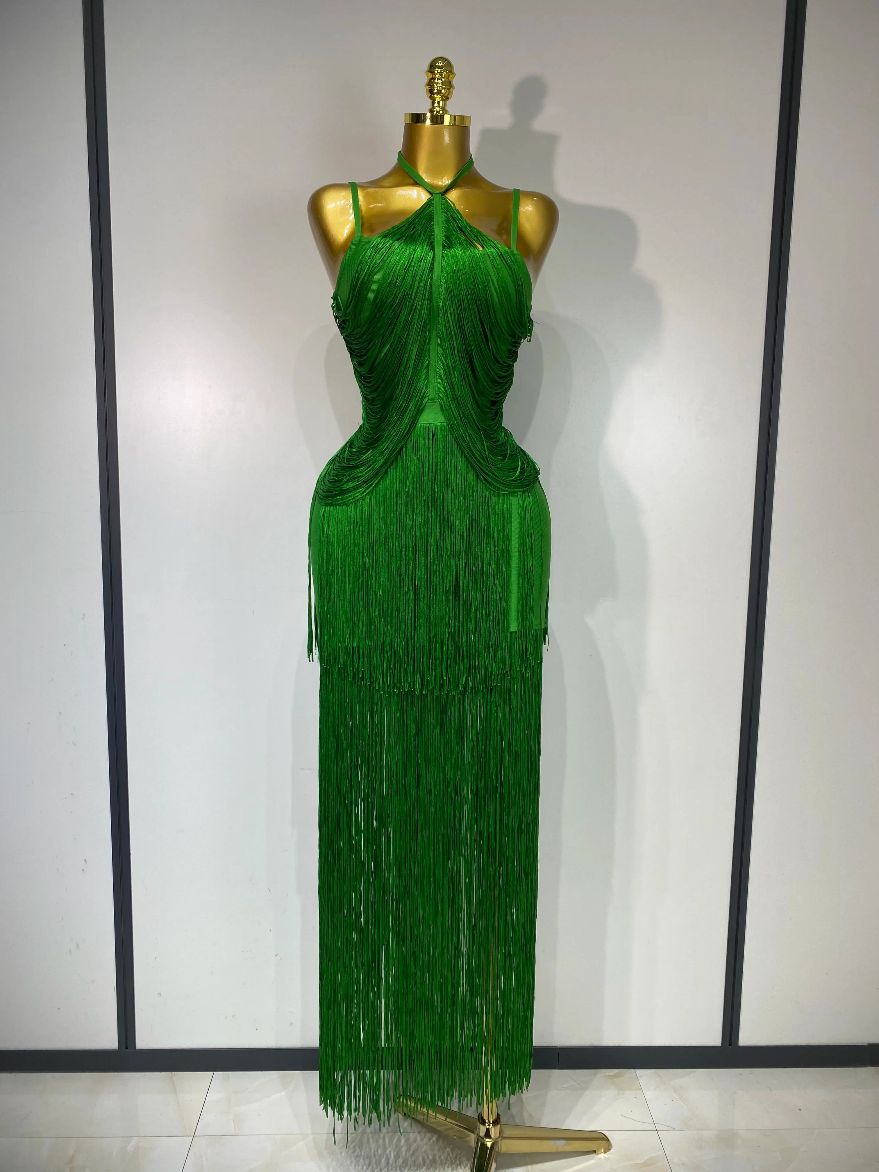 Luxe Fringe Cocktail Midi Dress