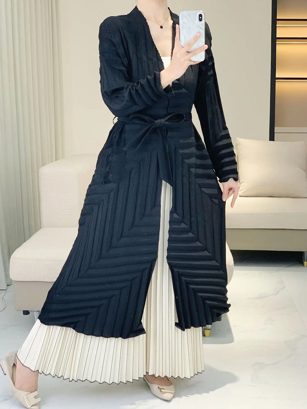 Tailored Fit Japanese Pleated Duster