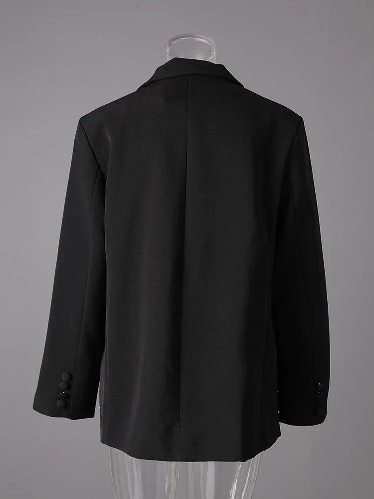 Luxe Feather & Bead Oversized Blazer