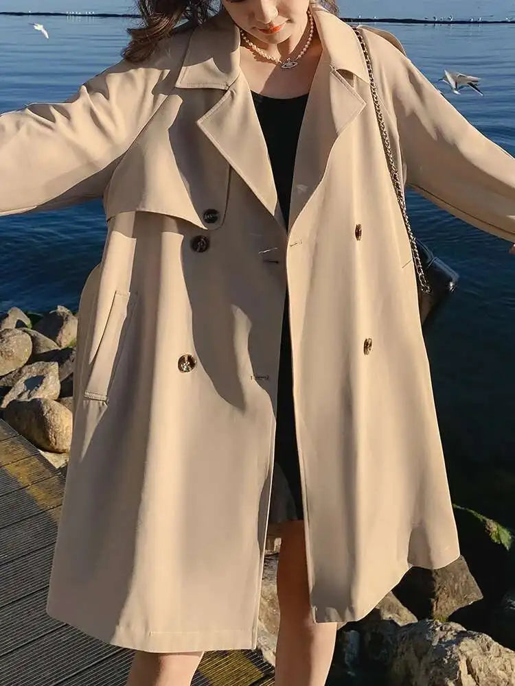 Luxury Pleated Trench Coat