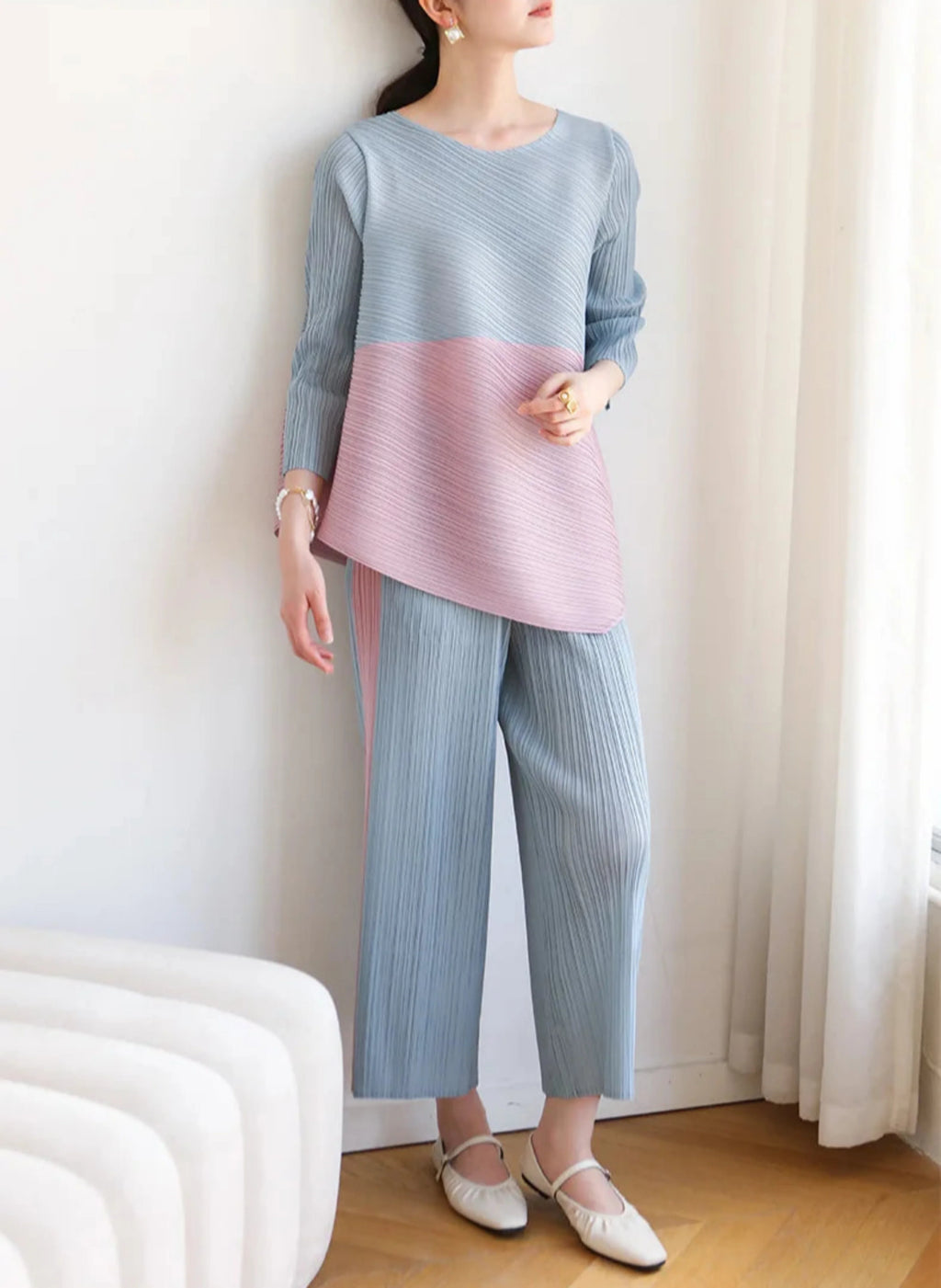Luxury Plissé Top & Pant Set