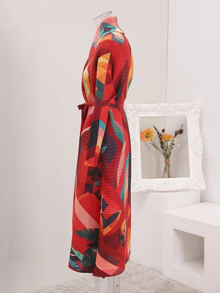 Truly Pleated Geometric Coat