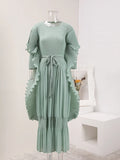Elegant Truly Pleated Flowy Dress
