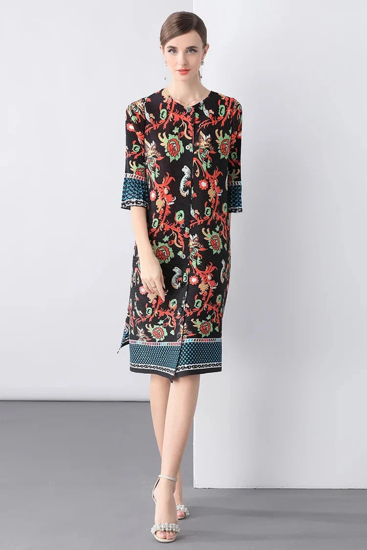 Luxury Pleated Three Quarter Cardigan