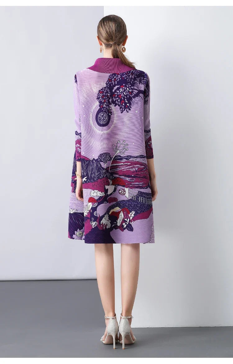 Luxury Pleated Japanese Outerwear
