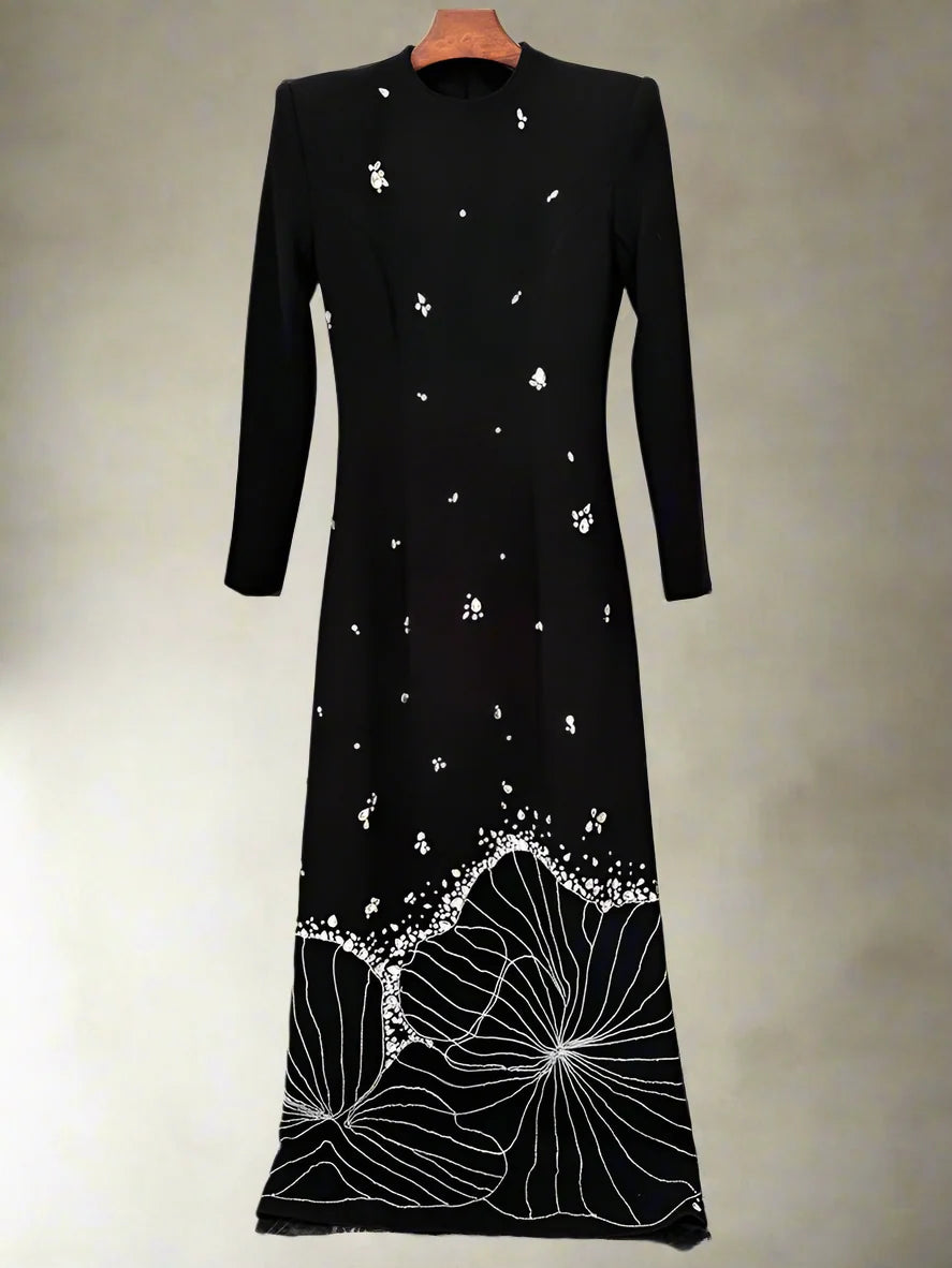 Luxury Crystal Maxi Gown