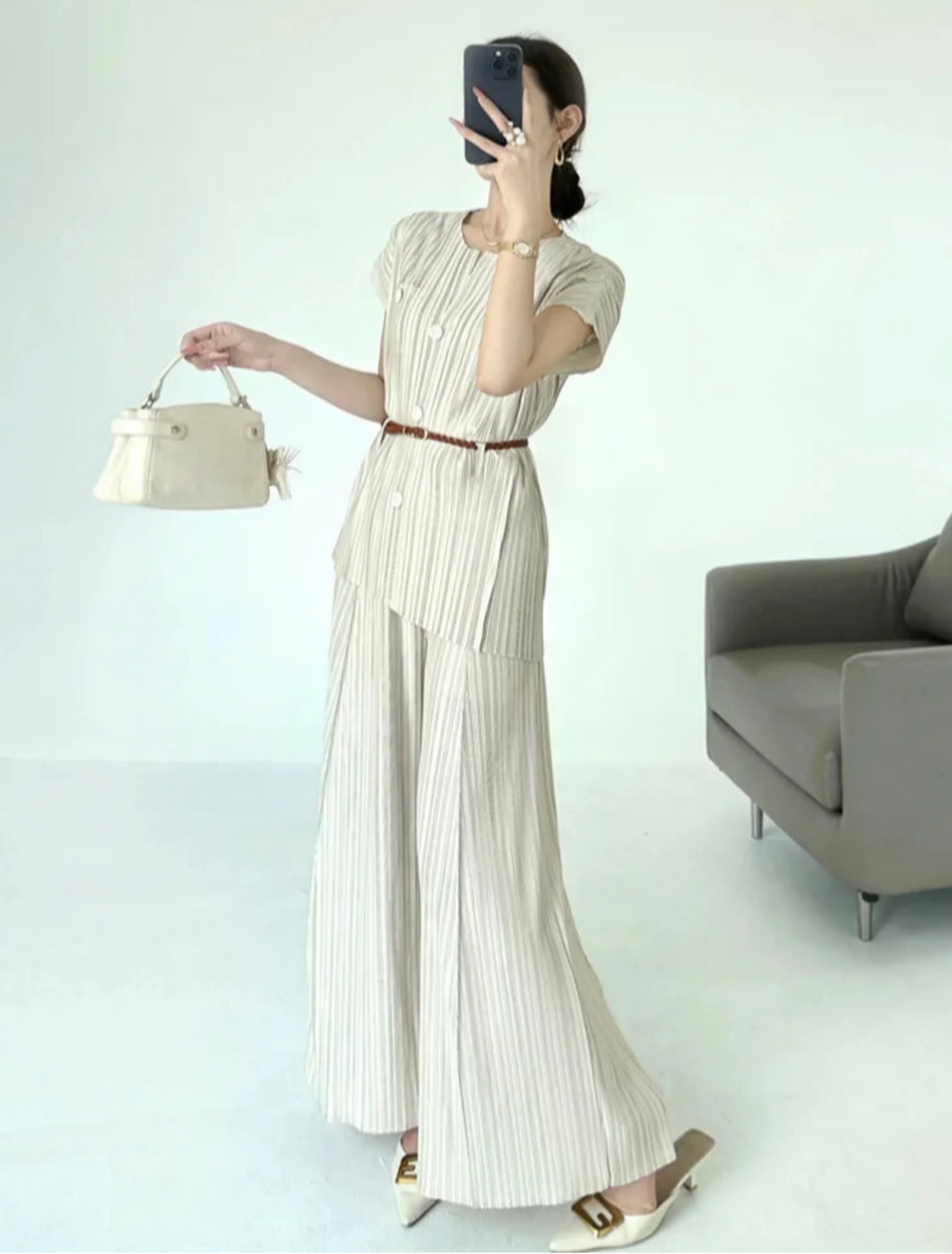 Luxe Pleated Top & Palazzo Pants