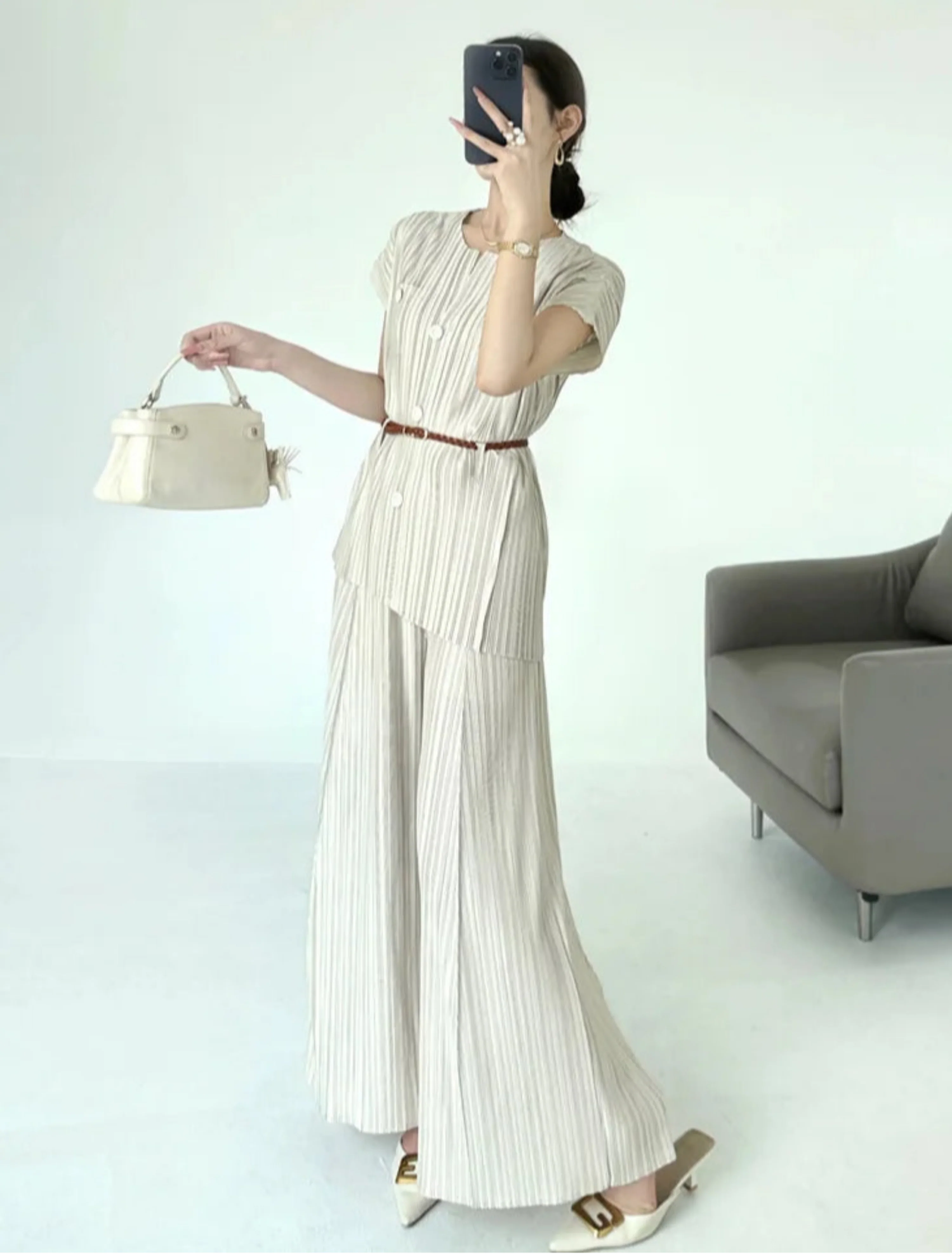 Luxe Pleated Top & Palazzo Pants