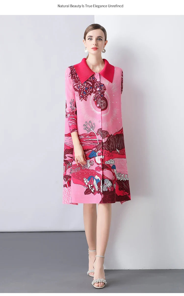 Luxury Pleated Japanese Outerwear