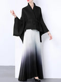 100% Real Pleated 2-Piece Long Skirt Set